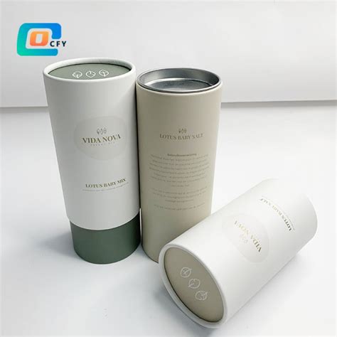 CFY Custom Cylinder Cardboard Powder Paper Tubes Tea Coffee Bean Oats