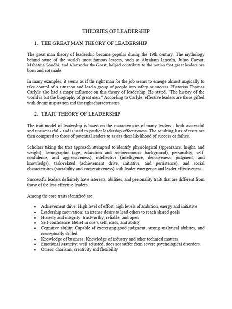 The History of Leadership Studies and Evolution of Leadership Theories ...