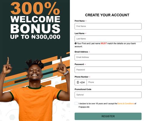 Frapapa Nigeria Bonus ₦300000 Registration Free Bet