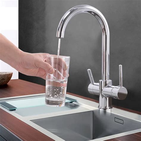 Drinking Water Purification Tap Beigeandchrome Kitchen Sink Faucet Mixer