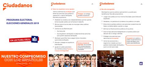 Ciudadanos Ya Cuenta También Con Programa Electoral En Lectura Fácil