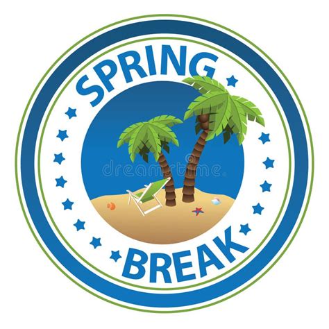 Spring Break Stamp Stock Illustration Illustration Of Party 38903262