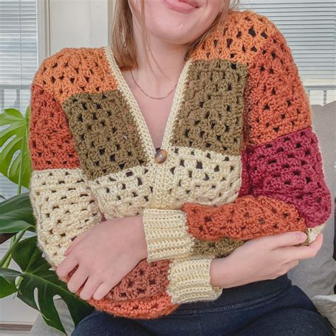 Crochet Cozy Granny Square Cardigan Free Pattern Video Tutorial Hayhay