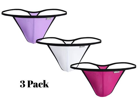 US Stock Sexy Mens T Back G String Thong Bikini Underwear Micro Mesh Sheer Pouch EBay