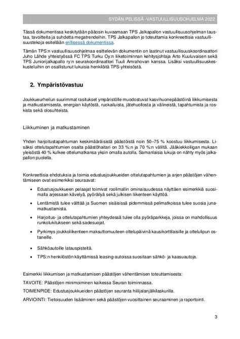 Sydän Pelissä vastuullisuusohjelma PDF