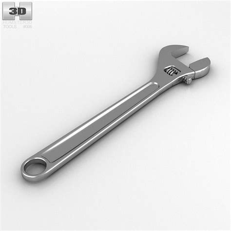 Adjustable Wrench 3D Model CGTrader