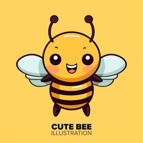 Premium Vector Vector Illustration Of Cute Bee Cartoon Icon Exploring