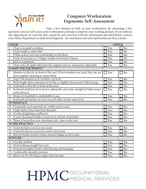 Ergoonmic Assessment Tool Workstation Ergonomics Self Assessment Hot Sex Picture