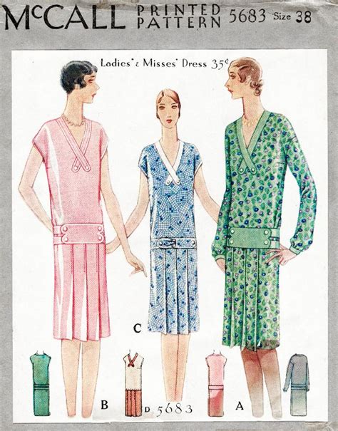 vintage sewing pattern   flapper dress reproduction  styles