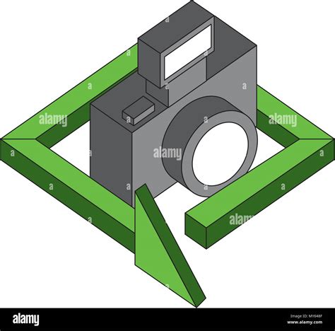 Photograhic Camera Gadget 360 Degree 3d Vector Illustration Stock