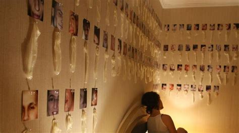 Woman Collects 2000 Used Condoms Displays Them On Her Bedroom Wall Woman Collects 2000 Used