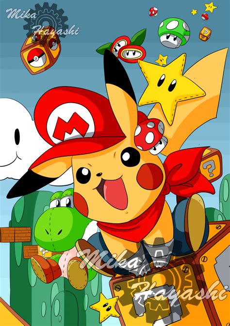 Pikachu Into Mario by MikaHayashi on DeviantArt