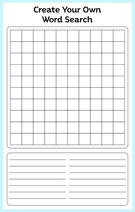 Blank Word Search Puzzles 16 Free Pdf Printables Printablee