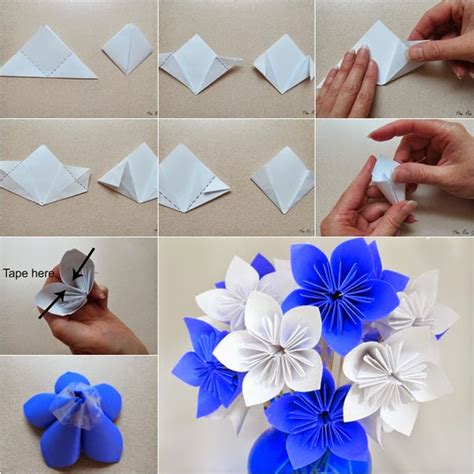 origami paper flowers ~ origami animation