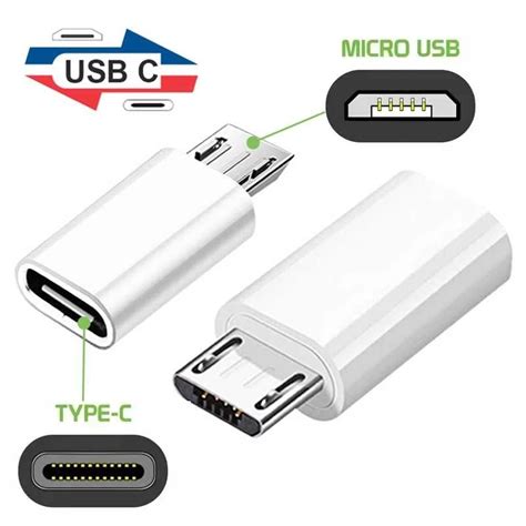 Mini Type C To Micro Usb Android Charging Adapter Converter For Samsung