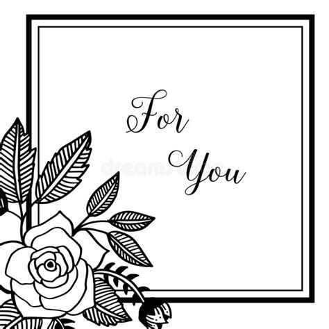 Vector Illustration Wallpaper Design Flower Frame With Lettering For