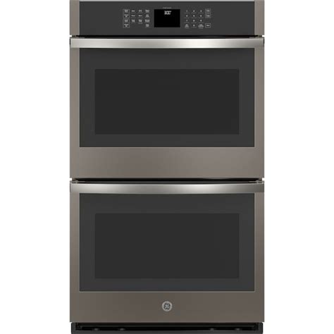 Ge Smart 30 In Self Cleaning Double Electric Wall Oven Slate In The Double Electric Wall Ovens