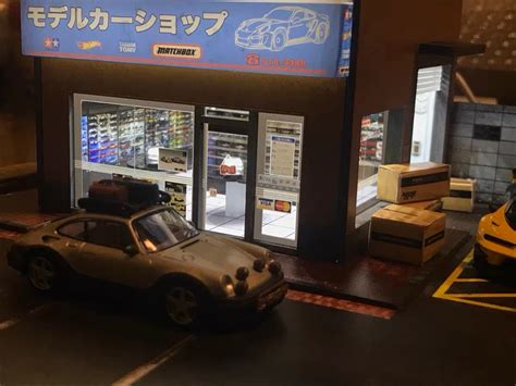 Model Store Diorama For Hot Wheels Tomica Matchbox Poprace Mini Gt Hobbies Toys Toys