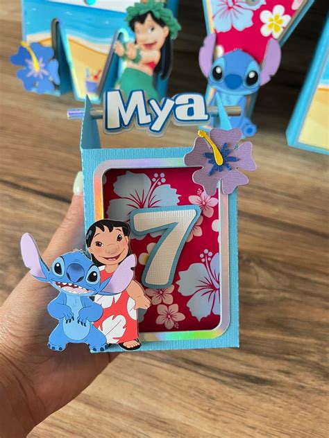 Lilo And Stitch Favor Box Lilo And Stitch Party Decorations Etsy Uk