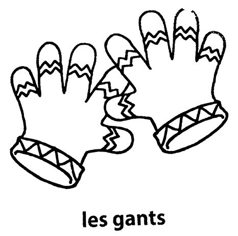 Mon Premier Imagier Les Gants Colorier