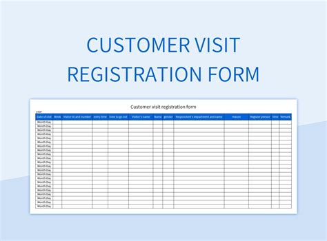 Acknowledgment Customer Registration Form Excel Template And Google