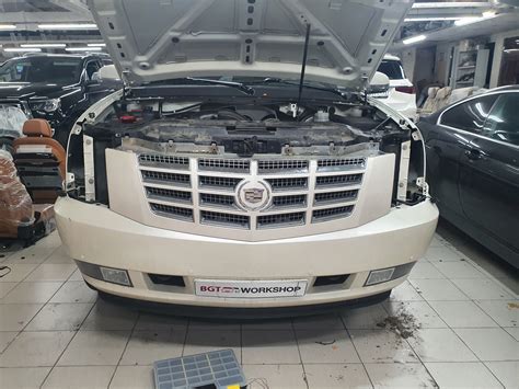 Лазерные линзы в фары Эскалейда. — Cadillac Escalade (3G), 6,2 л, 2011 ...