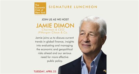 Jamie Dimon - Recent Speakers - The Economic Club of New York