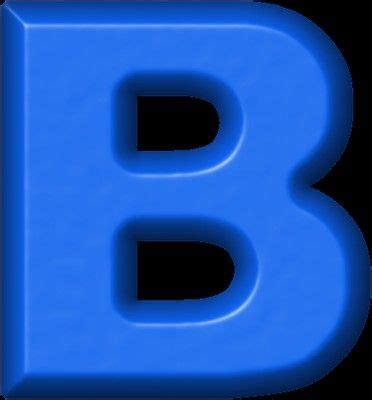 The Letter B Is Blue And It Appears To Be Made Out Of Plastic Or Rubber