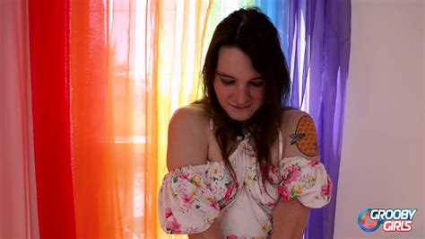 GROOBYGIRLS Nadja S Piercing And Her Anal Masturbation With Pink