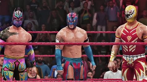 Sincara Kalisto Gran Metalik Vs Brock Lesnar Rock Appollo Crees