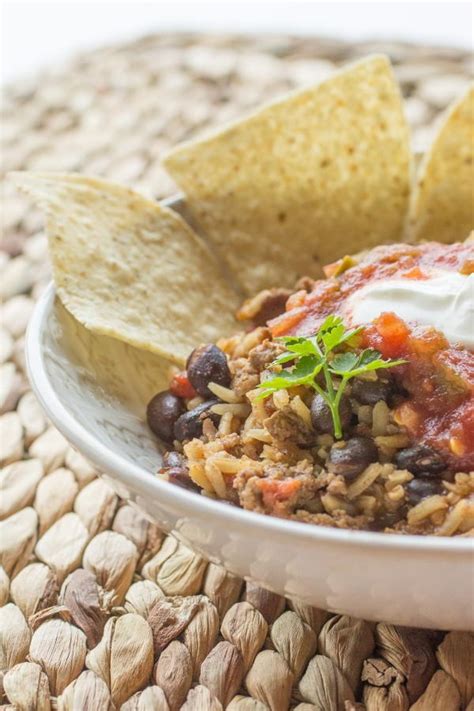 Beef And Bean Taco Rice Skillet