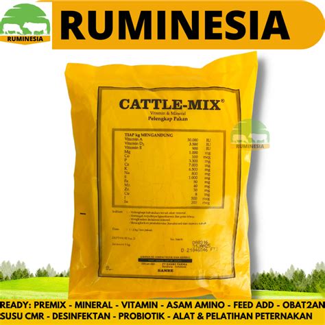 Jual CATTLE MIX 1 KG PREMIX Penggemuk Sapi Kambing Hewan Ternak