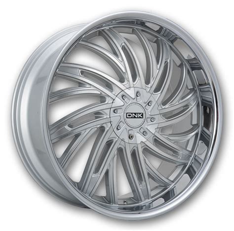 DNK Street Wheels - 701 Brushed Face Silver Stainless Lip