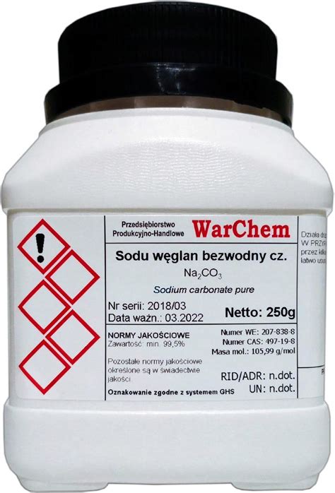 Drobne akcesoria medyczne Warchem Węglan Sodu Bezwodny 250G 56665