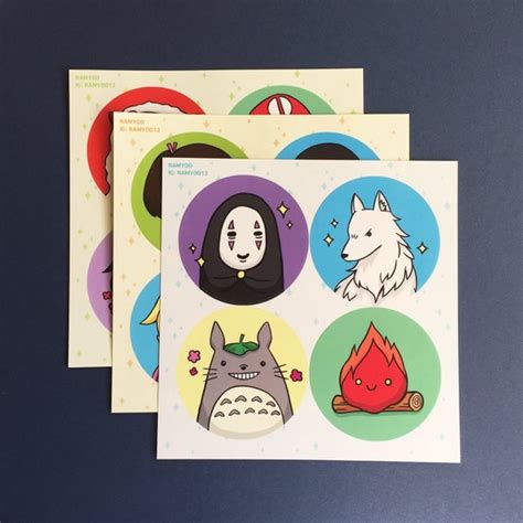 Studio Ghibli Stickers Etsy