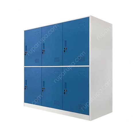 Krisbow Lemari Loker Besi Jumbo Locker Cabinet 6 Pintu Biru Lazada