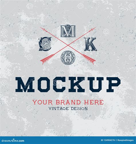 Vintage Mockup Logo Design Vector Stock Vector - Illustration of ...