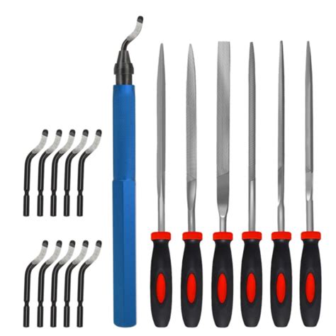 2X Kit D Outils D Ébavurage Outil de Chanfreinage à Poignée en Métal