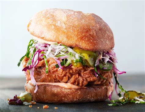 Recipe Fried Chicken Sandwich With Slaw And Spicy Garlic Mayo Manmadediy