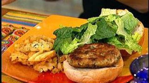 Chicken Caesar Burgers With Parmigiano Taters Recipe Rachael Ray Show