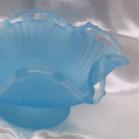 Exquisite Deep Blue Satin Glass Bowl - Always Treasured