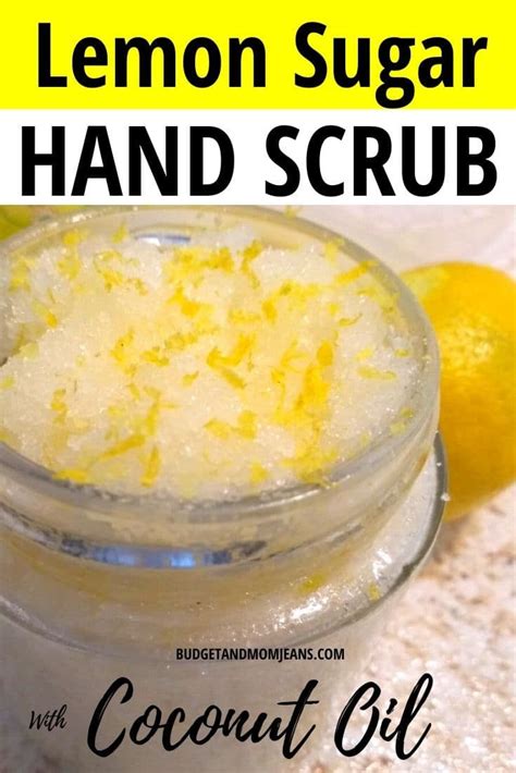 Homemade Lemon Sugar Hand Scrub With Coconut Oil For Softer Hands Sugar Hand Scrub Sugar