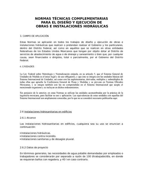 Normas Técnicas Complementarias Normas TÉcnicas Complementarias Para