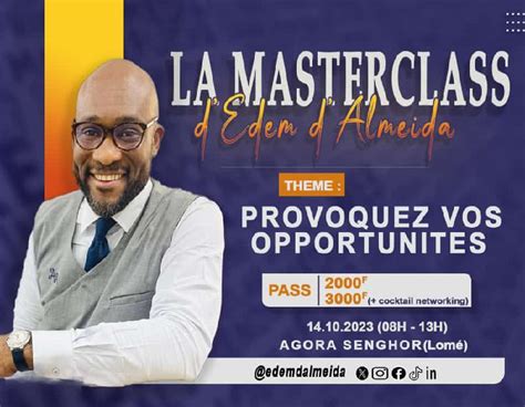 La Masterclass Dedem Dalmeida Se Tiendra Le Octobre