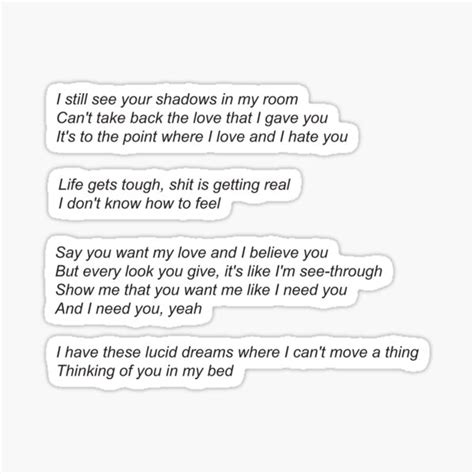 Juice Wrld Lyrics Stickers | Redbubble