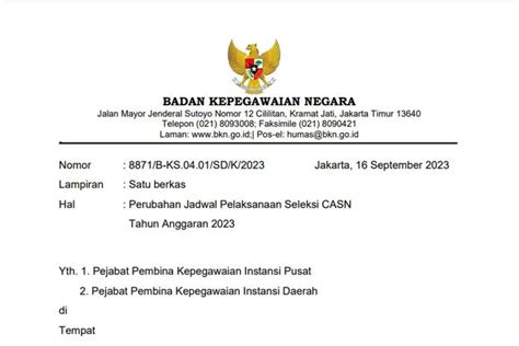 Jadwal Terbaru Pelaksanaan Seleksi Cpns Dan Pppk Tahun 2023 Resmi