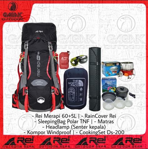 Jual Paket Hemat Alat Pendakian Gunung Carrier Rei Arei Merapi 60l