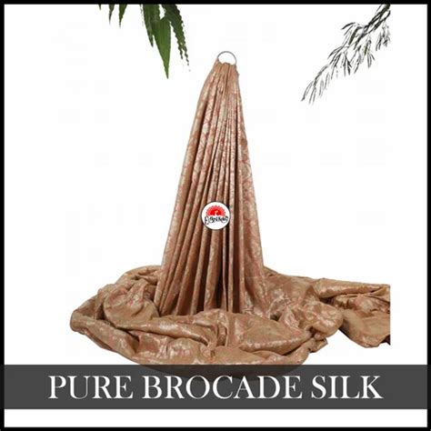 Coffee Brown Pure Brocade Silk Fabric At Rs Meter Silk Brocade