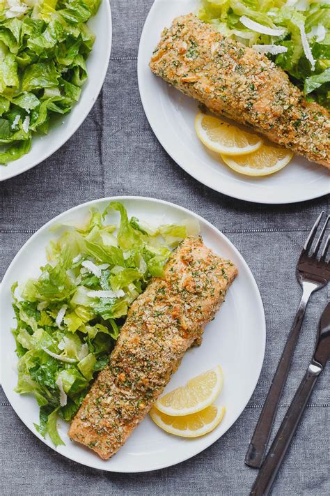 Baked Parmesan Crusted Salmon Recipe Eatwell101