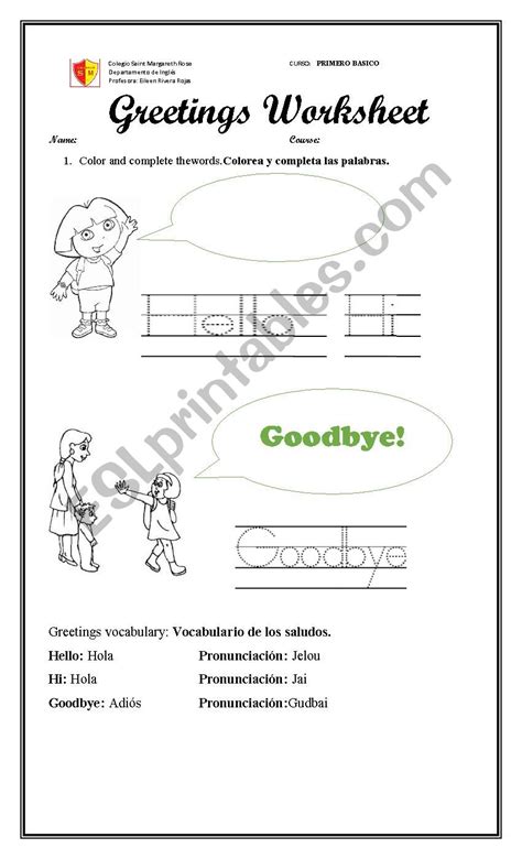 farewells esl worksheet  eileen rivera